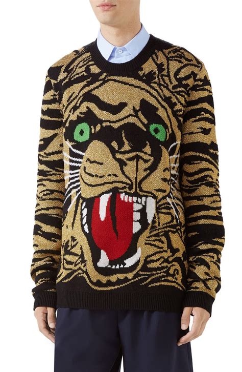 gucci tiger sweater black ish|gucci tiger sweater women.